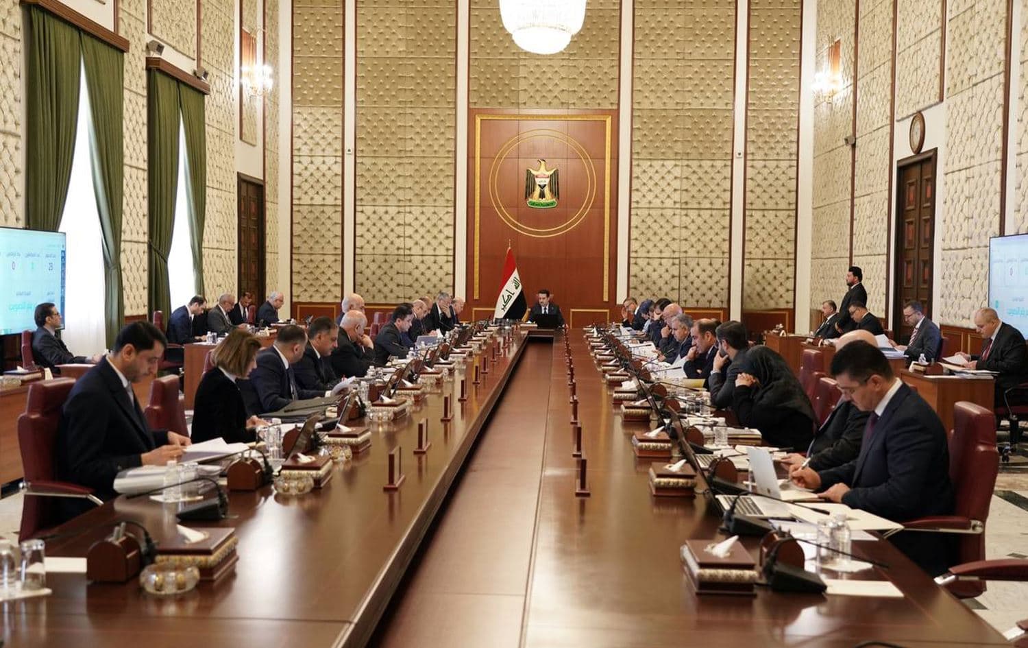 مجلس الوزراء العراقي خلال اجتماع