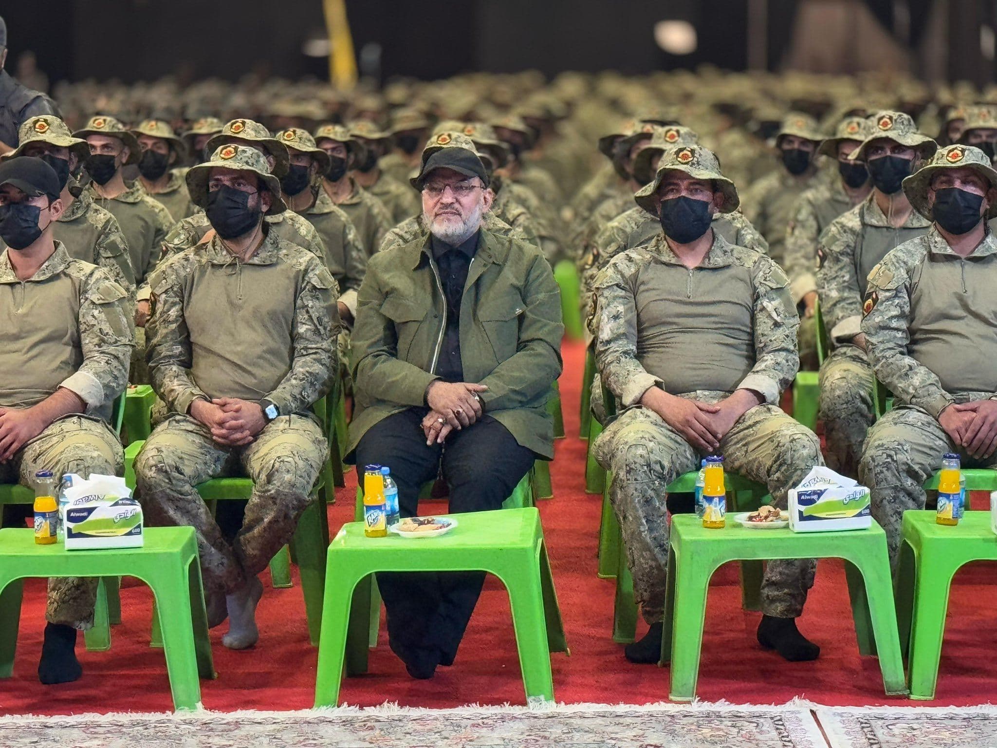 Abu Ala al-Wala’i, leader of the Kata’ib Sayyid al-Shuhada Iraqi armed group, attends a ceremony held on March 31, 2025. Photo: aboalaa_alwalae/X
