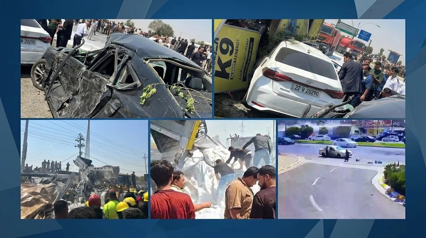 حادث سير مروع في مدينة أربيل يتسبب بوفيات وإصابات