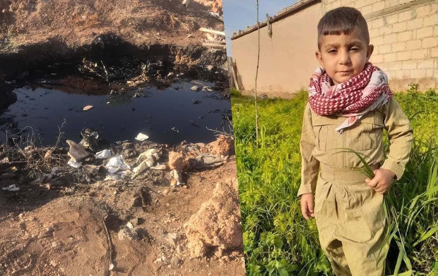 طفل يفقد حياته بسقوطه ببركة نفط في القامشلي