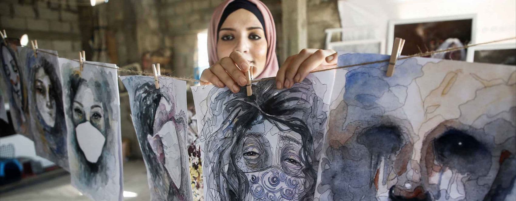 صور.. جانب من أعمال الفنانة الفلسطينية خلود الدسوقي