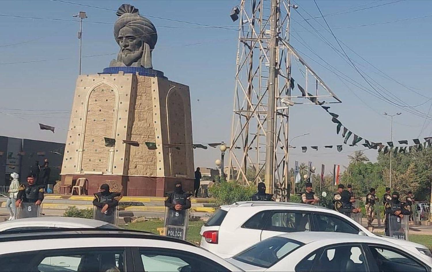 انتشار امني حول تمثال ابو جعفر المنصور في بغداد
