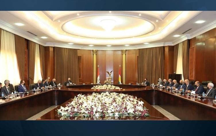 خلال اجتماع الرئيس مسعود بارزاني بوفد المجلس الوطني 