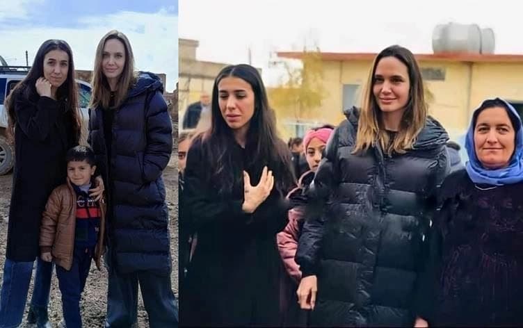 انجلينا جولي مع نادية مراد في سنجار