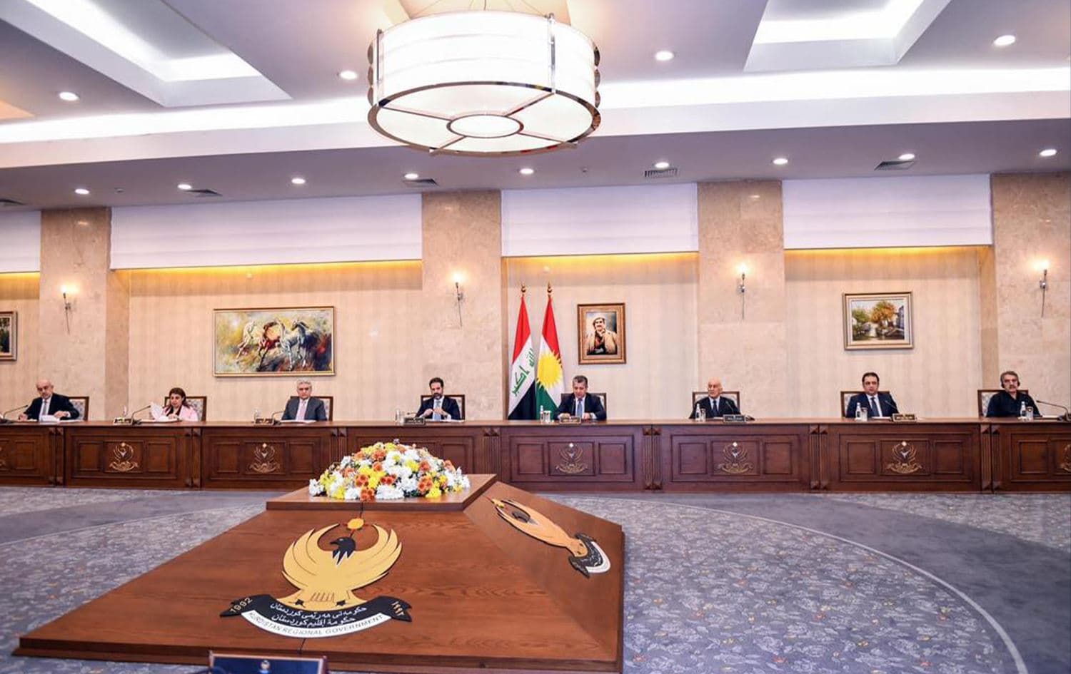 مجلس وزراء اقليم كوردستان خلال اجتماع اليوم