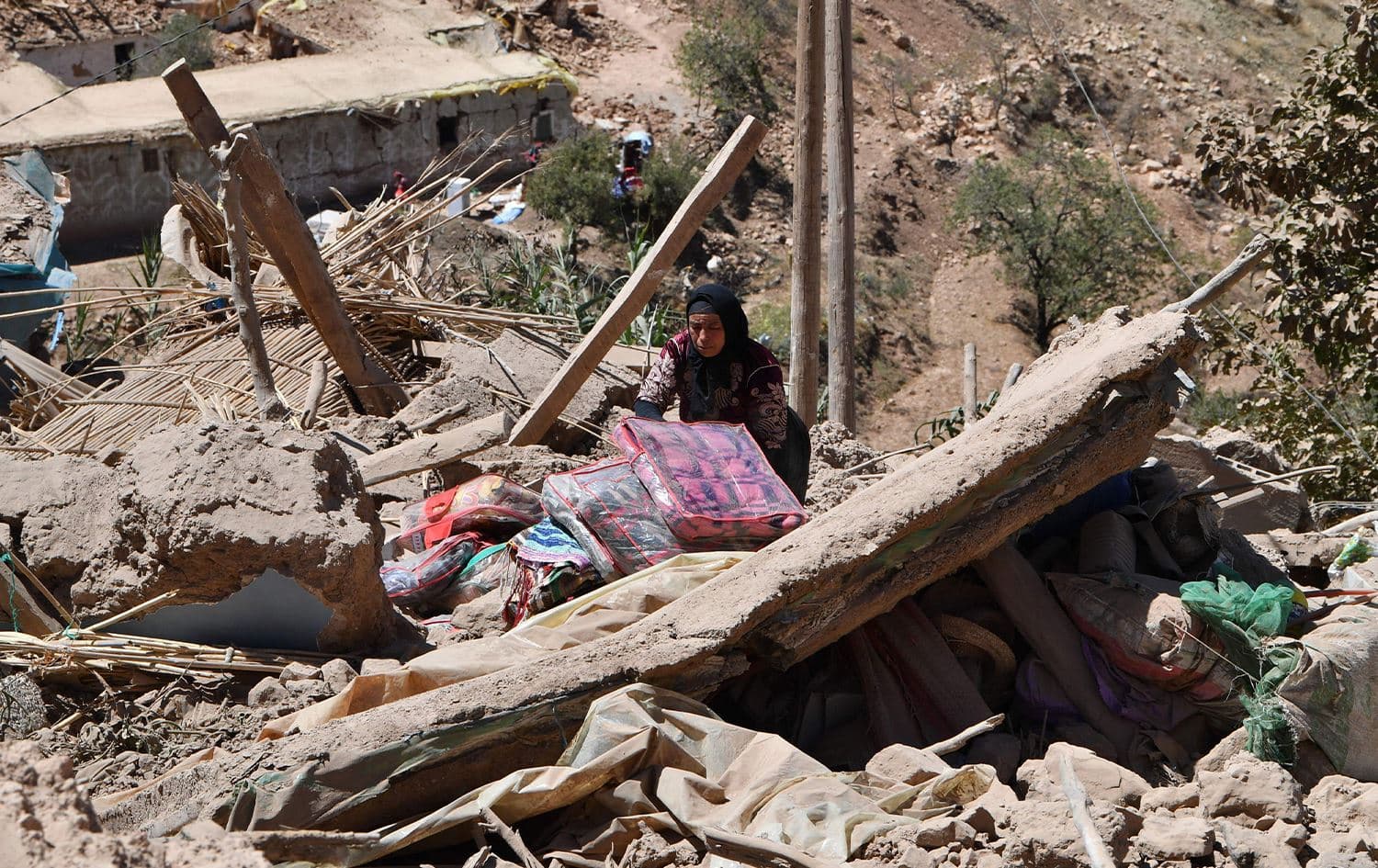 آثار الزلزال المدمّر في المغرب - الصورة/ أ ف ب