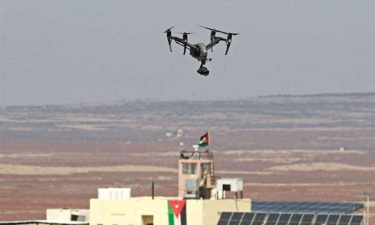 طائرة مسيرة قرب نقطة للجيش الأردني على الحدود السورية 