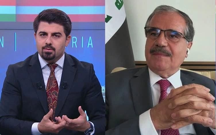 السفير العراقي في النمسا بكر فتاح ومقدم رووداو زانا كياني 
