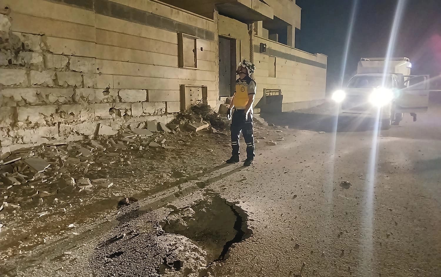 موقع القصف - الصورة.. الدفاع المدني السوري