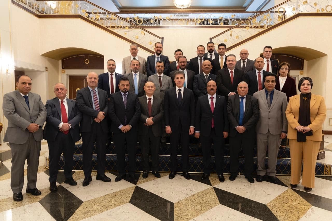 رئيس إقليم كوردستان مع رئيس المفوضية وأعضاء مجلس المفوضين وفرق المفوضية