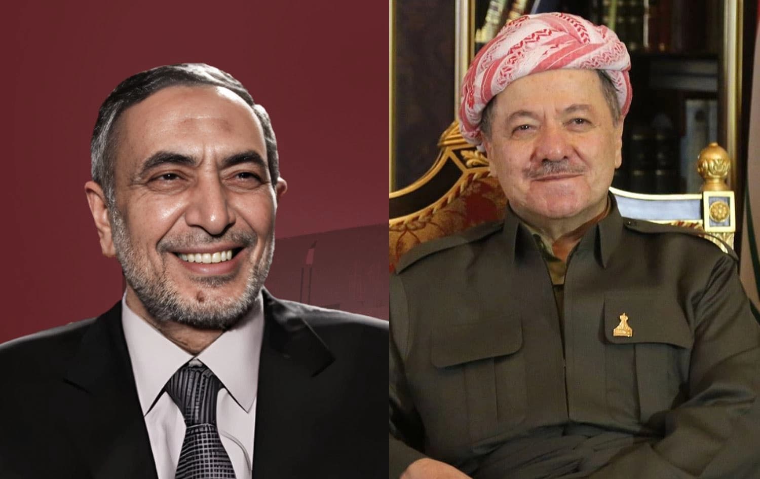 الرئيس مسعود بارزاني ومحمود المشهداني