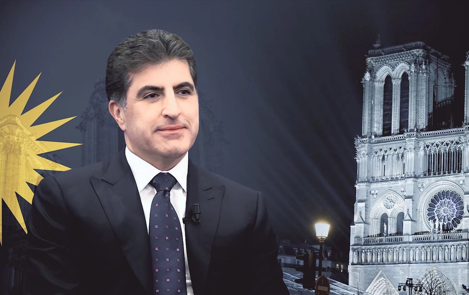 نيجيرفان بارزاني وكاتدرائية نوتردام- غرافيك رووداو