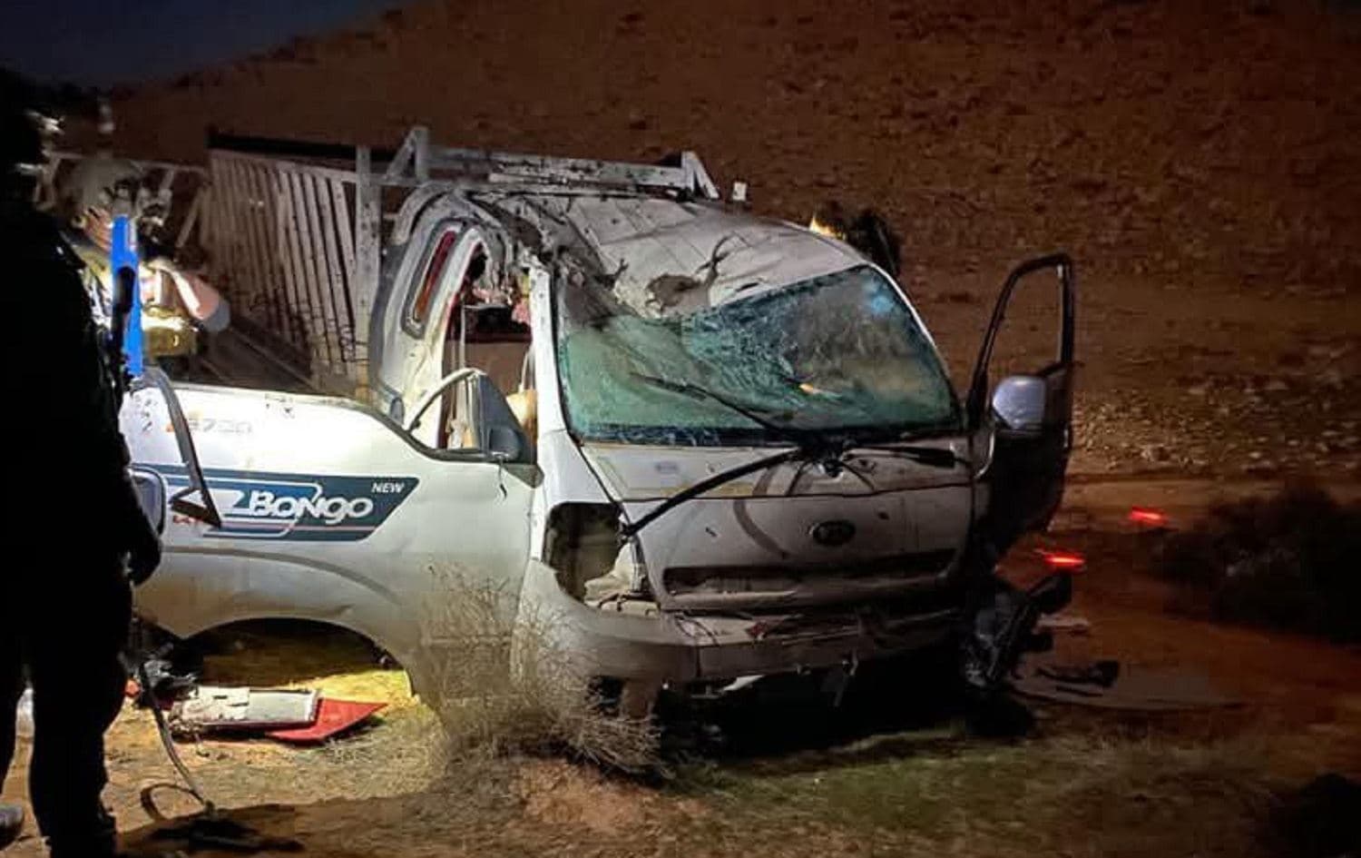 العجلة التي تم استهدافها وكان فيها القيادي في داعش "أبو خديجة"