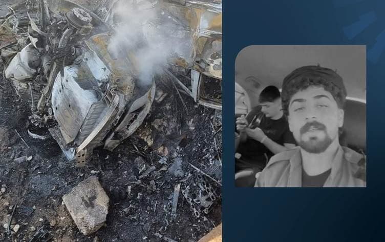 صورة لاثنين من الضحايا والسيارة بعد الحادث 