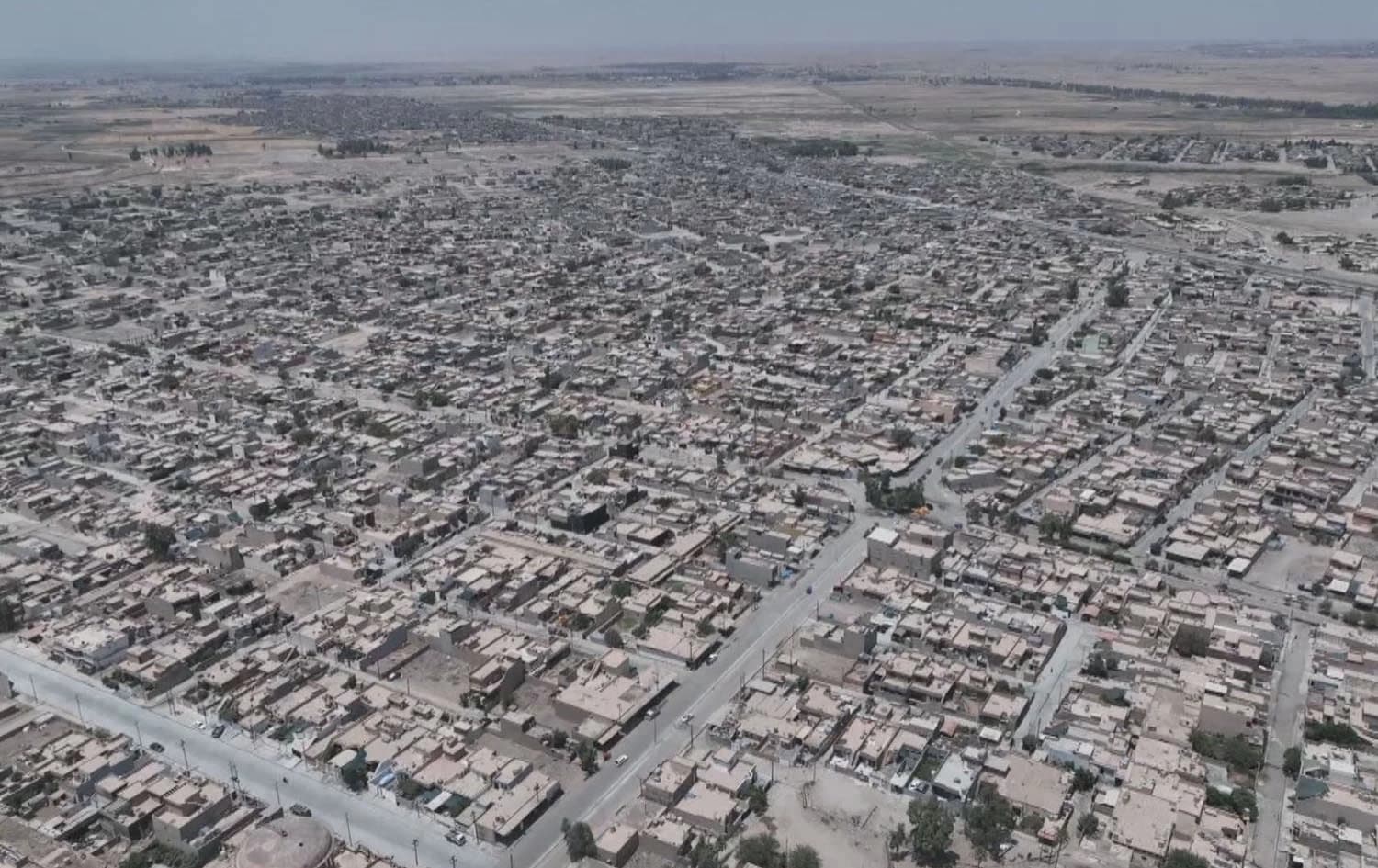 صورة من الجو لأحياء في كركوك