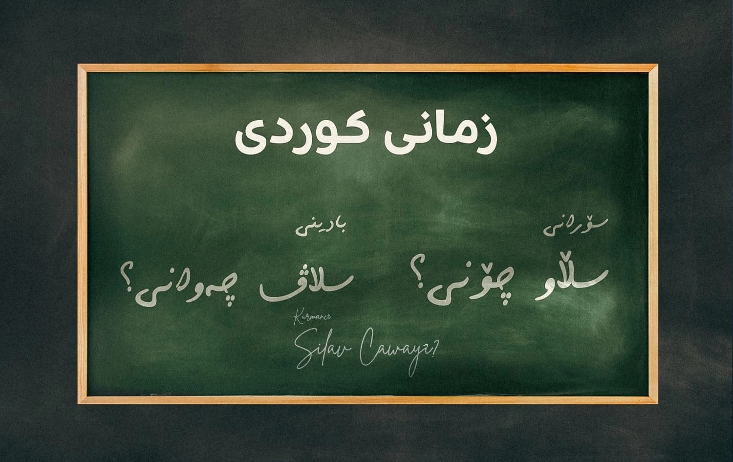 لوحة تعبيرية عن تعليم اللغة الكوردية