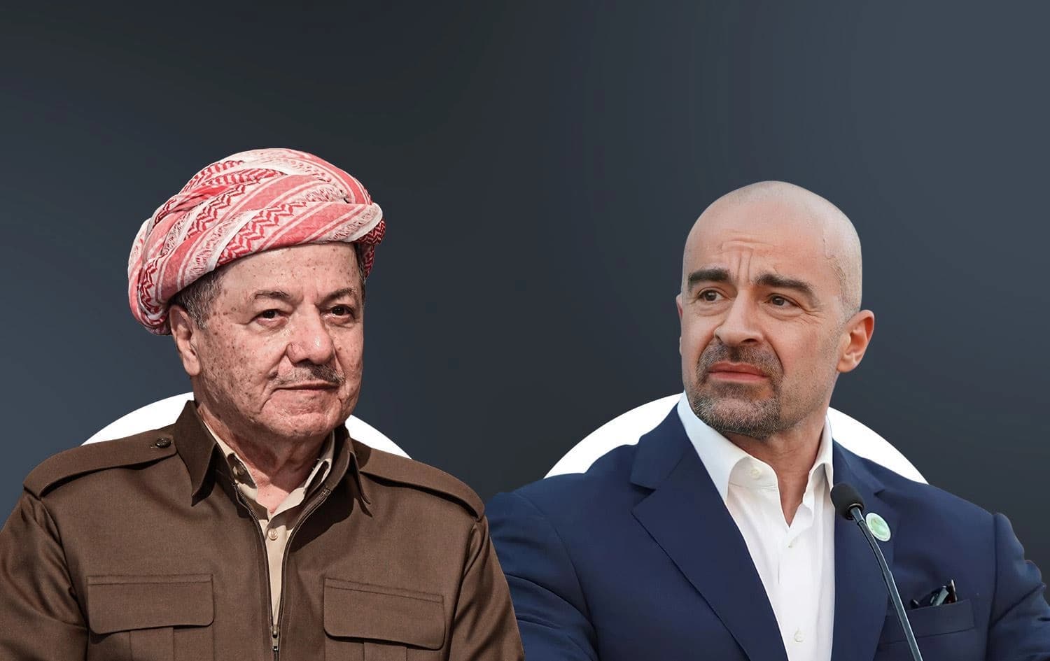الرئيس مسعود بارزاني وبافل طالباني