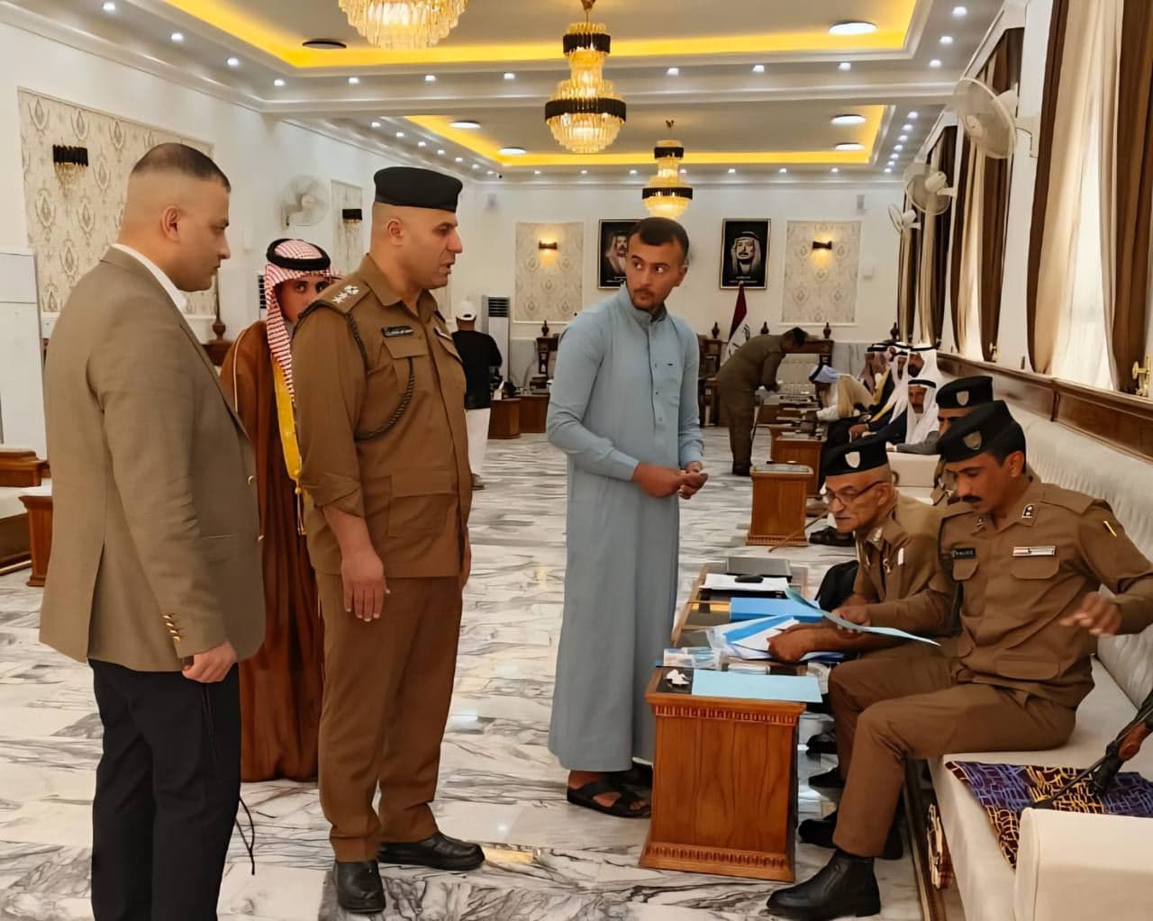 جانب من تسجيل الأسلحة في قضاء أبي غريب 