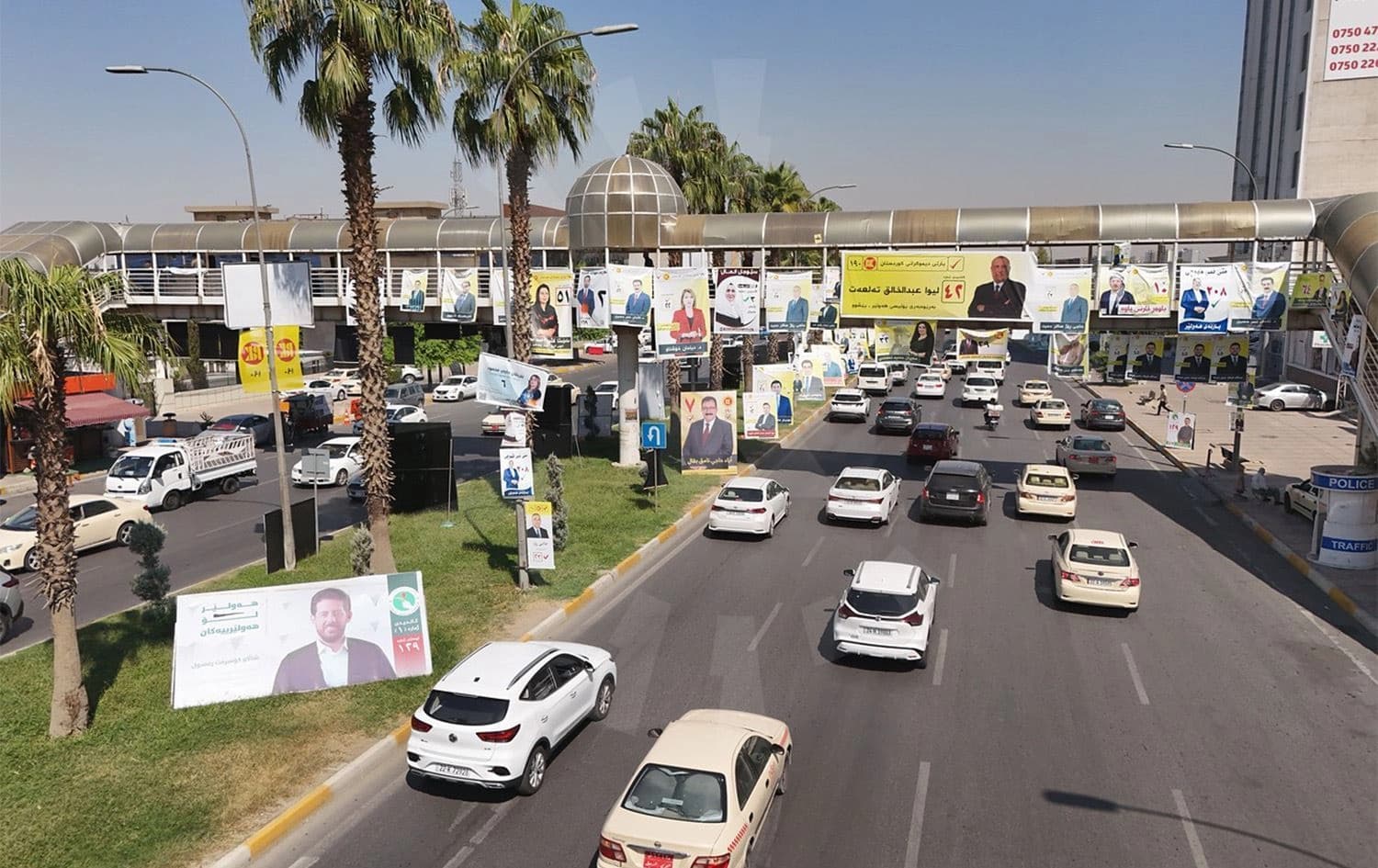 دعاية انتخابية في أحد شوارع أربيل