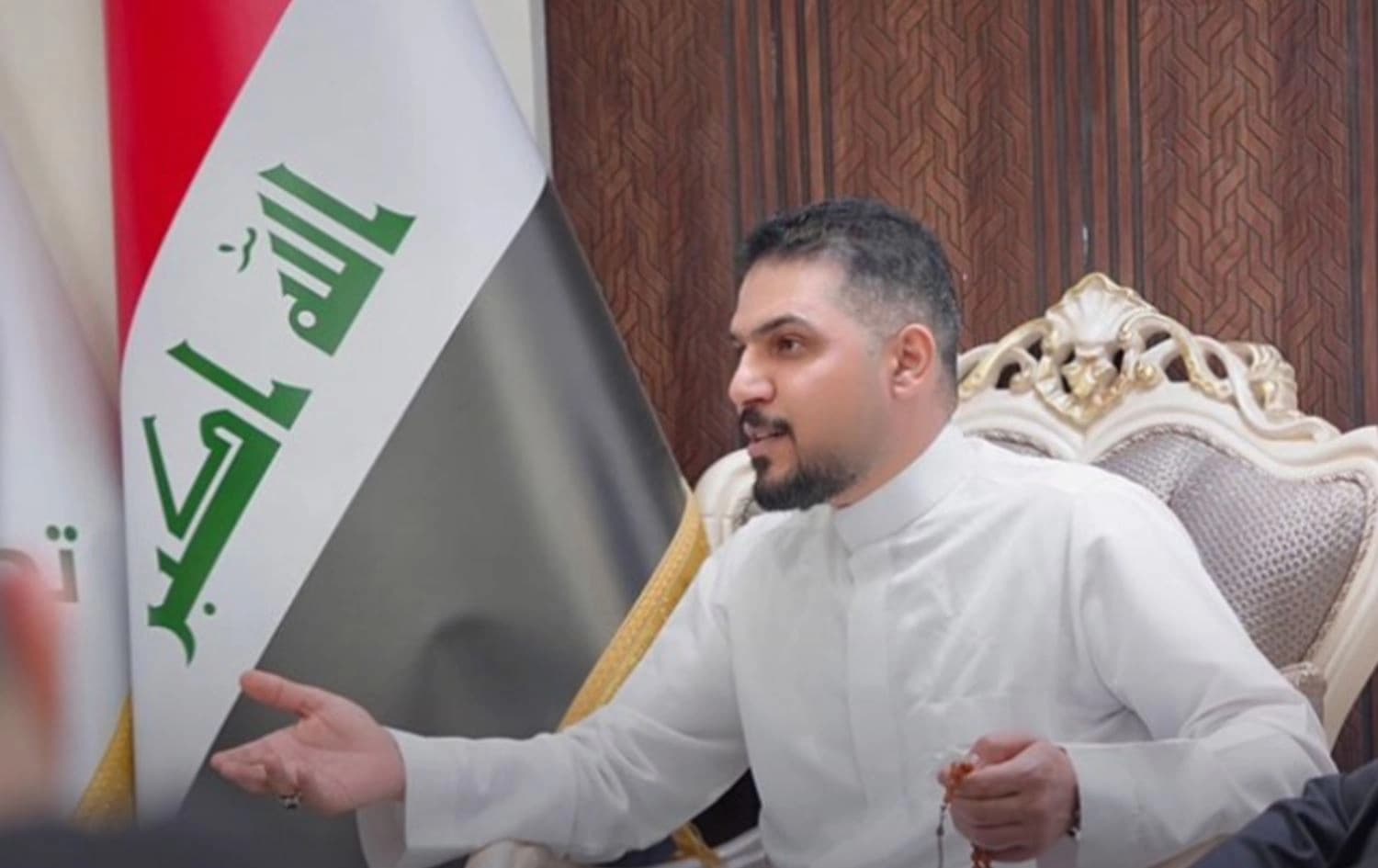 عضو مجلس محافظة بغداد والمرشح للانتخابات عن تحالف العزم مثنى ثائر العزاوي