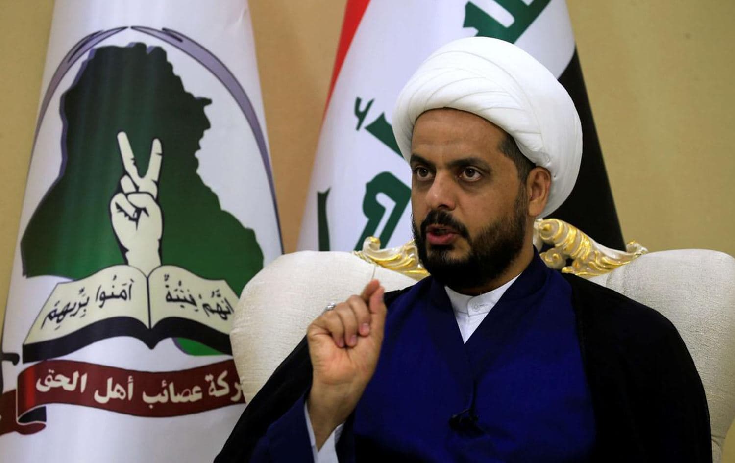 الأمين العام لعصائب أهل الحق قيس الخزعلي