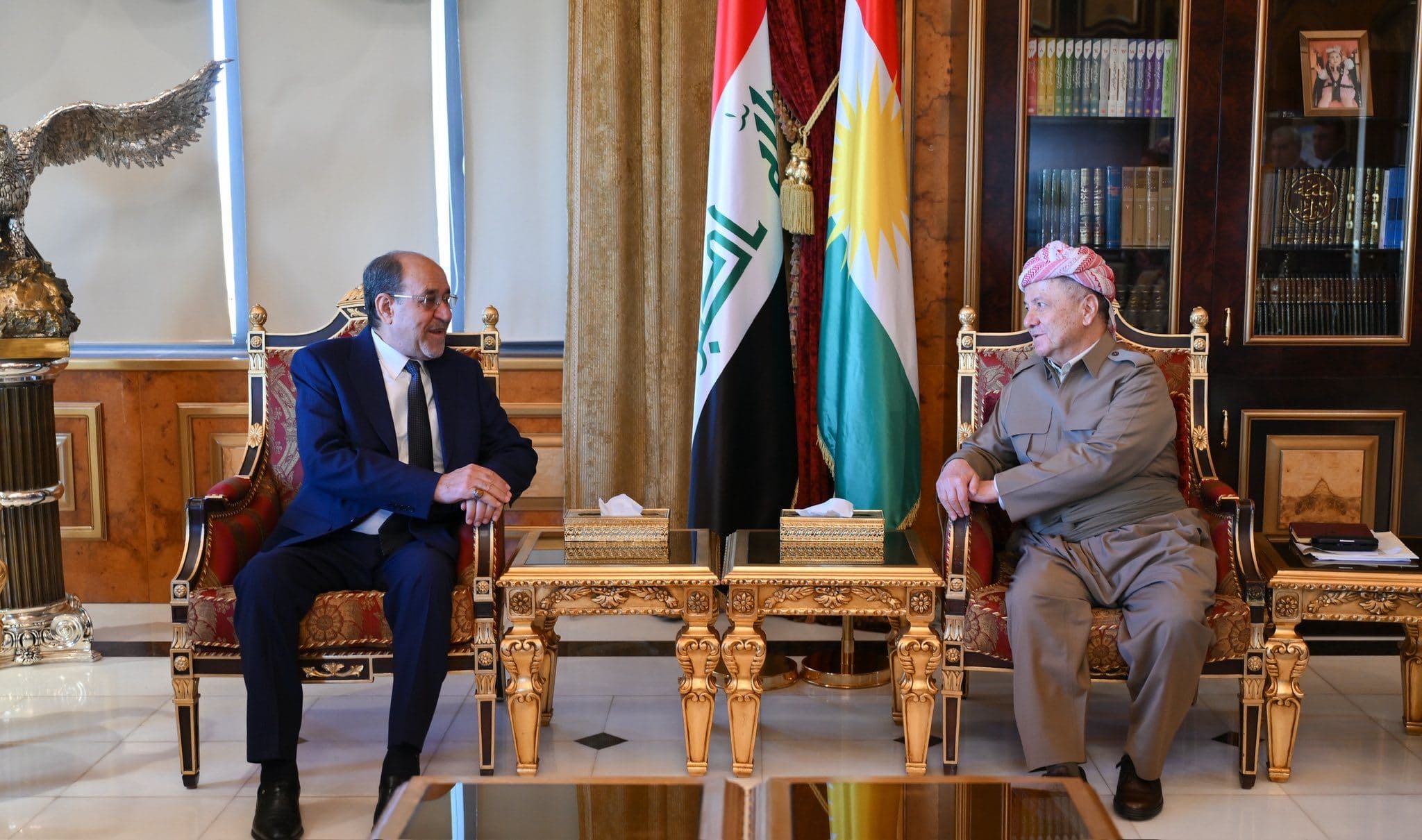 الرئيس بارزاني ونوري المالكي في أربيل 