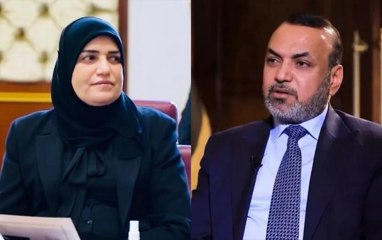 الوزيران أحمد الأسدي وطيف سامي 