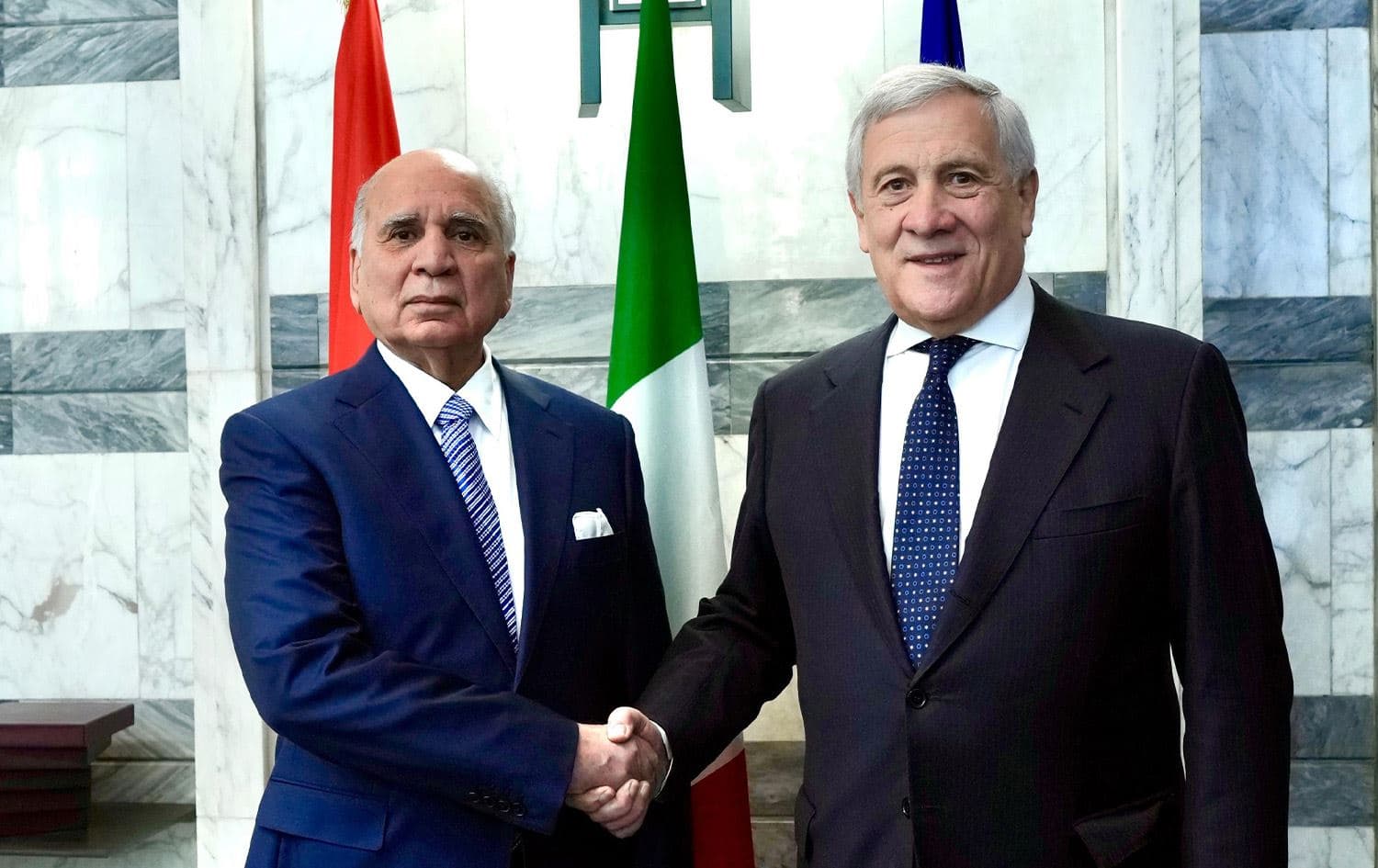 لقاء وزير الخارجية العراقي ونظيره الإيطالي