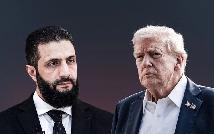 الرئيس الاميركي دونالد ترمب ونظيره السوري أحمد الشرع