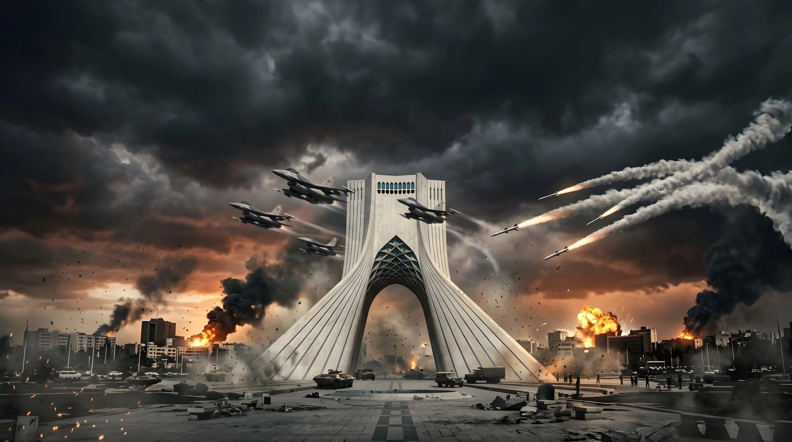ساحة آزادي في طهران - ذكاء اصطناعي 