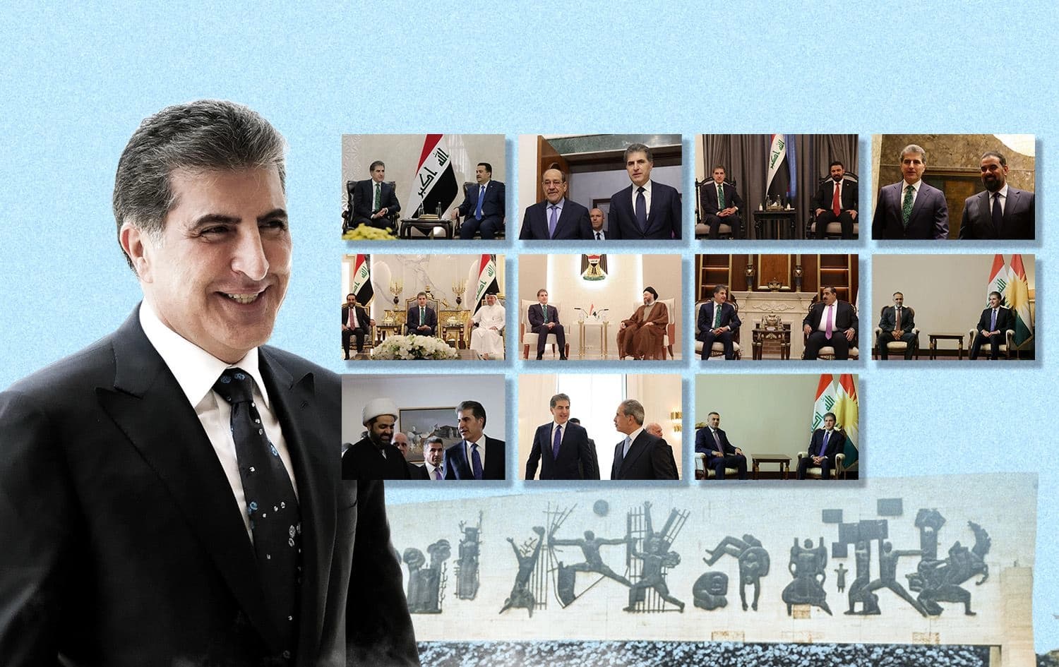 رئيس إقليم كوردستان نيجيرفان بارزاني - جانب من لقاءاته في بغداد 