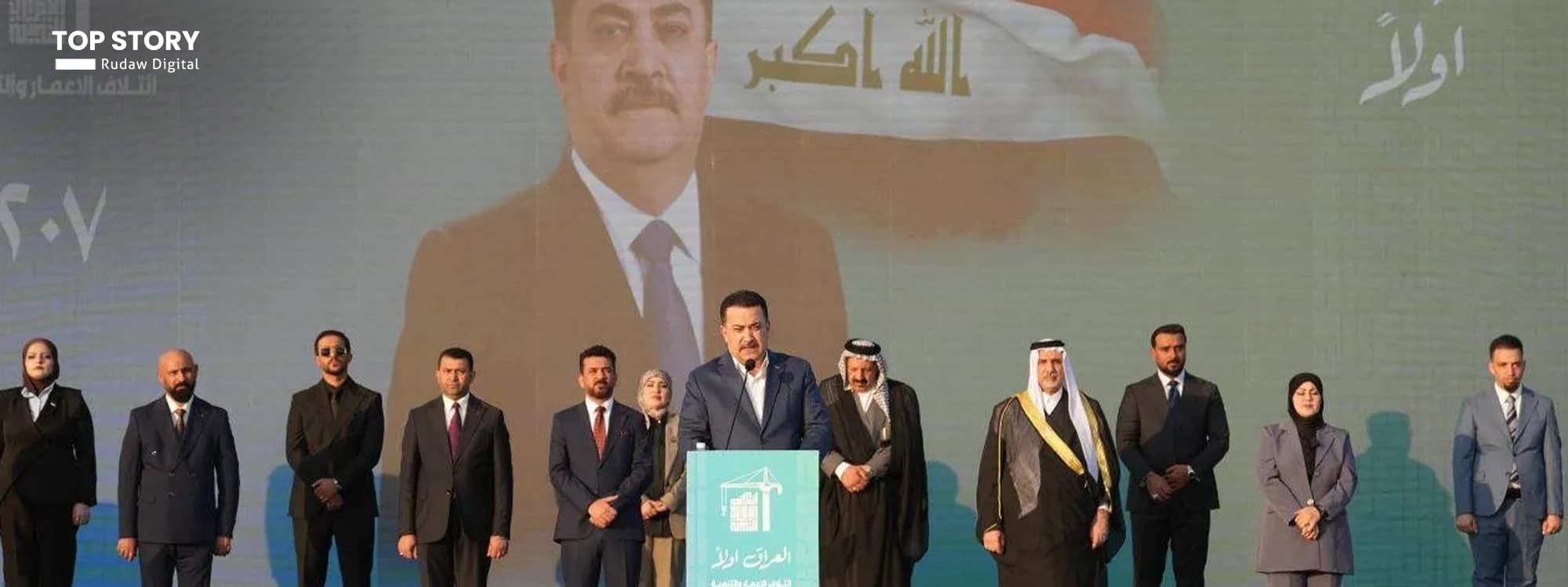 رئيس ائتلاف الاعمار والتنمية محمد شياع السوداني خلال حملته الانتخابية
