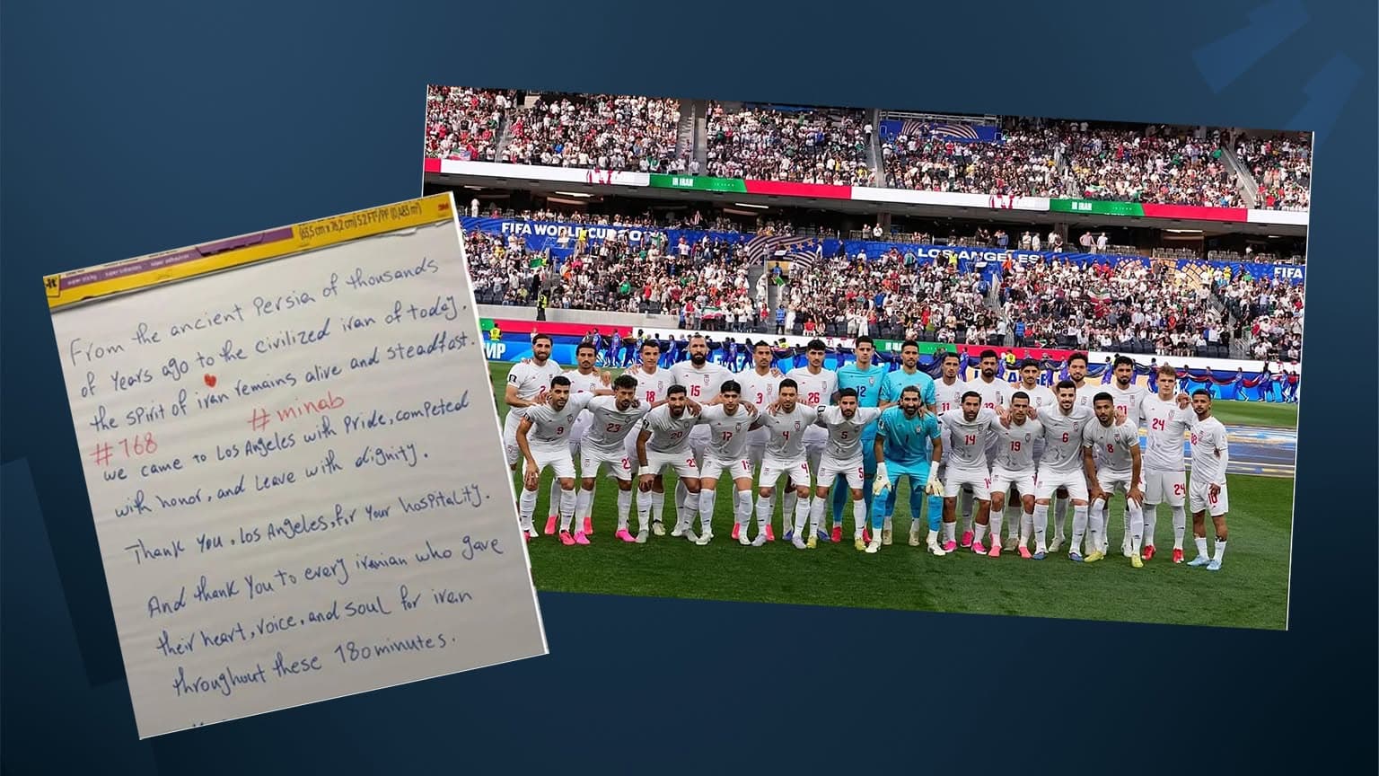 بين المونديال والمفاوضات رسالة من المنتخب الإيراني: جئنا إلى لوس أنجلوس بفخر، نافسنا بشرف، ونغادر بكرامة