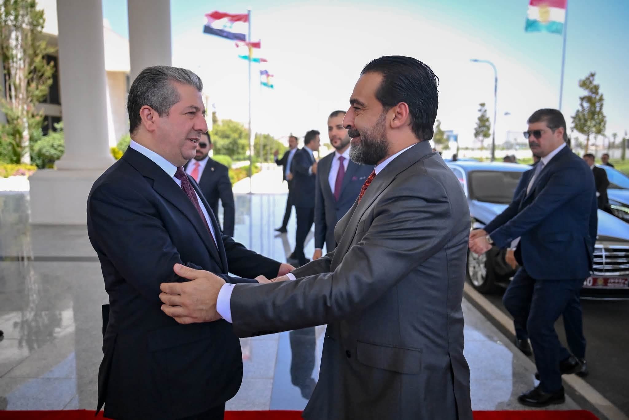 مسرور بارزاني ومحمد الحلبوسي يؤكدان على ضرورة تقديم الخدمات للعراقيين بدون تمييز