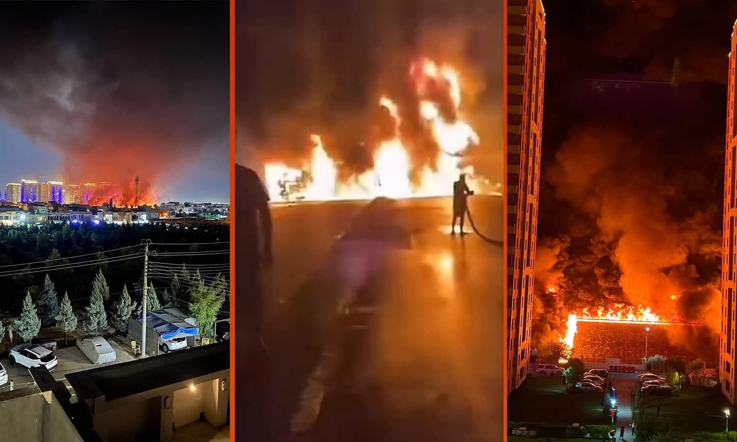 احتراق صهريج وقود على طريق 120 متري في أربيل ووفاة السائق