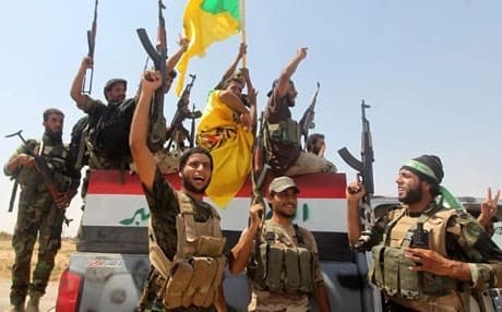 بعض مسلحي الحشد الشعبي