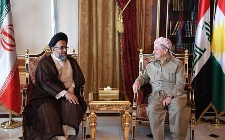 البارزاني يجتمع مع وزير الأمن في الجمهورية الإسلامية الإيرانية