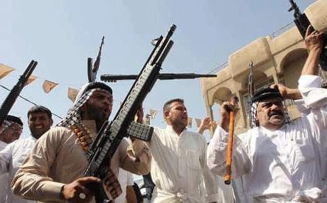 عشائر البصرة تستعرض بالاسلحة