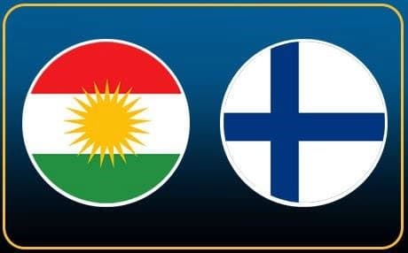 علم فنلندا وكوردستان