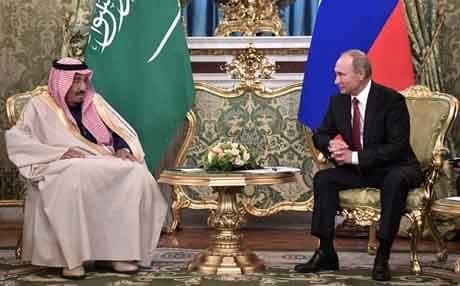جانب من اجتماع بوتين والملك سلمان في روسيا