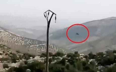 لقطة أسقاط إحدى المروحيتين