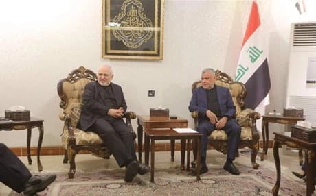 العامري يستقبل ظريف ويؤكد أن العراق سيبذل ما يمكن لإنهاء التوتر والوصول الى حلول سلمية