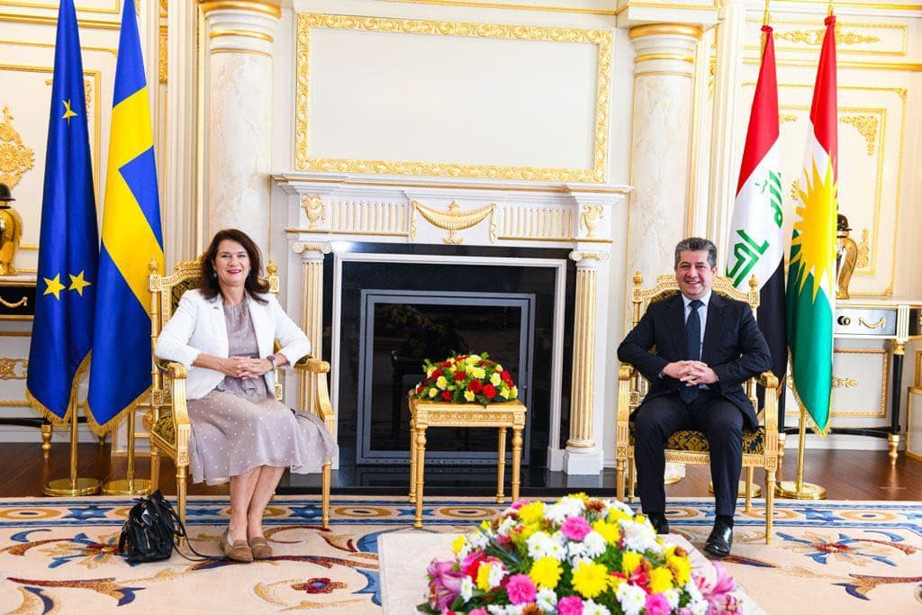 رئيس حكومة إقليم كوردستان مسرور بارزاني- وزيرة الخارجية السويدية آن لينده