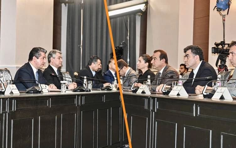 مسرور بارزاني خلال لقائه مع مدراء وممثلي عدد من المؤسسات الإعلامية في إقليم كوردستان