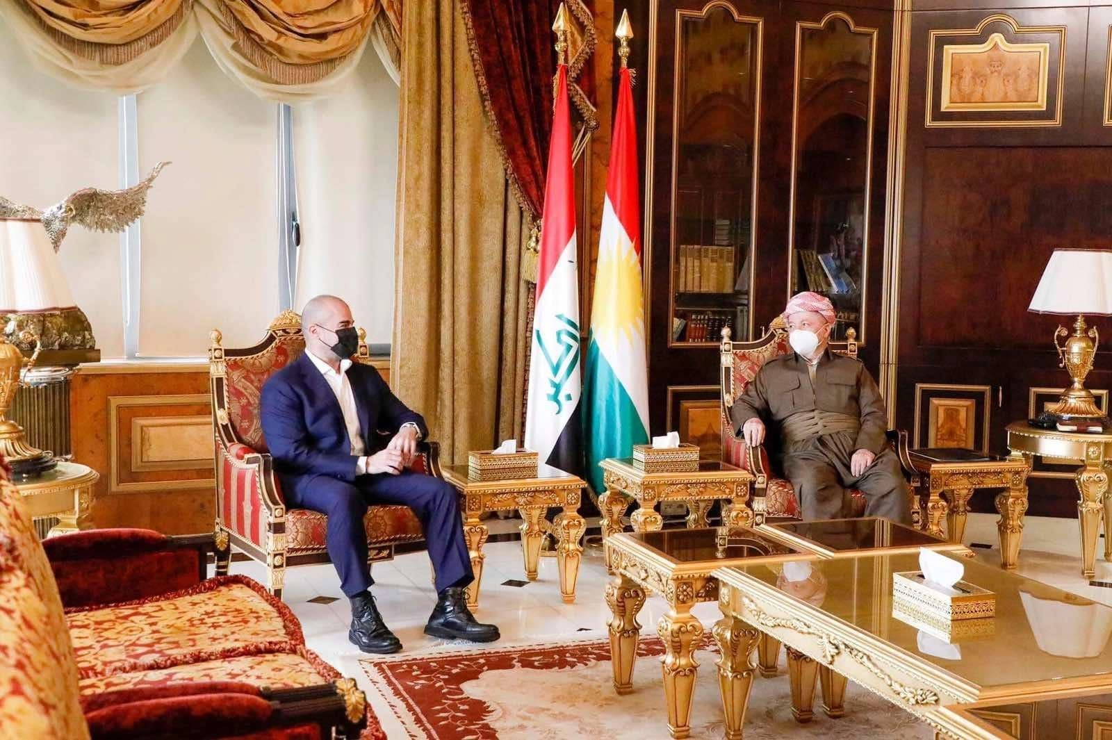 الرئيس مسعود بارزاني مع بافل طالباني