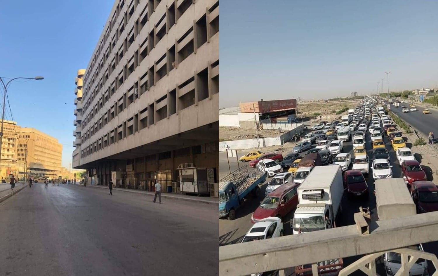 قطع وغلق طرق في العاصمة بغداد