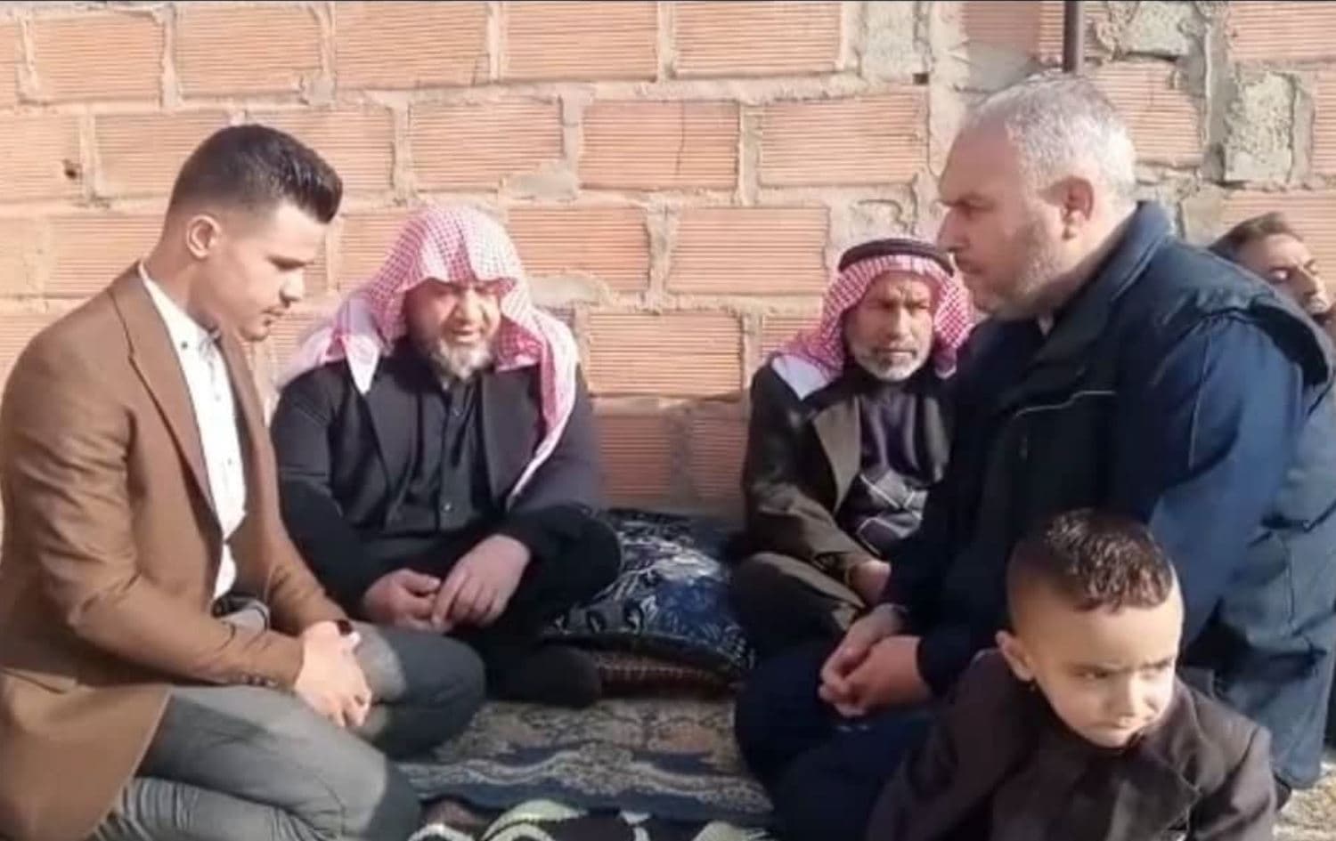 إبراهيم العلو خلال عقد قران ابنته على زياد حيايا أواخر العام الماضي