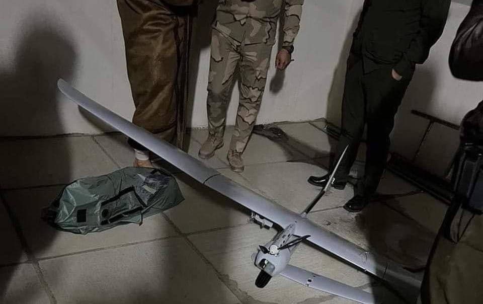 صورة المسيرة التي سقطت على سطح دار في كركوك