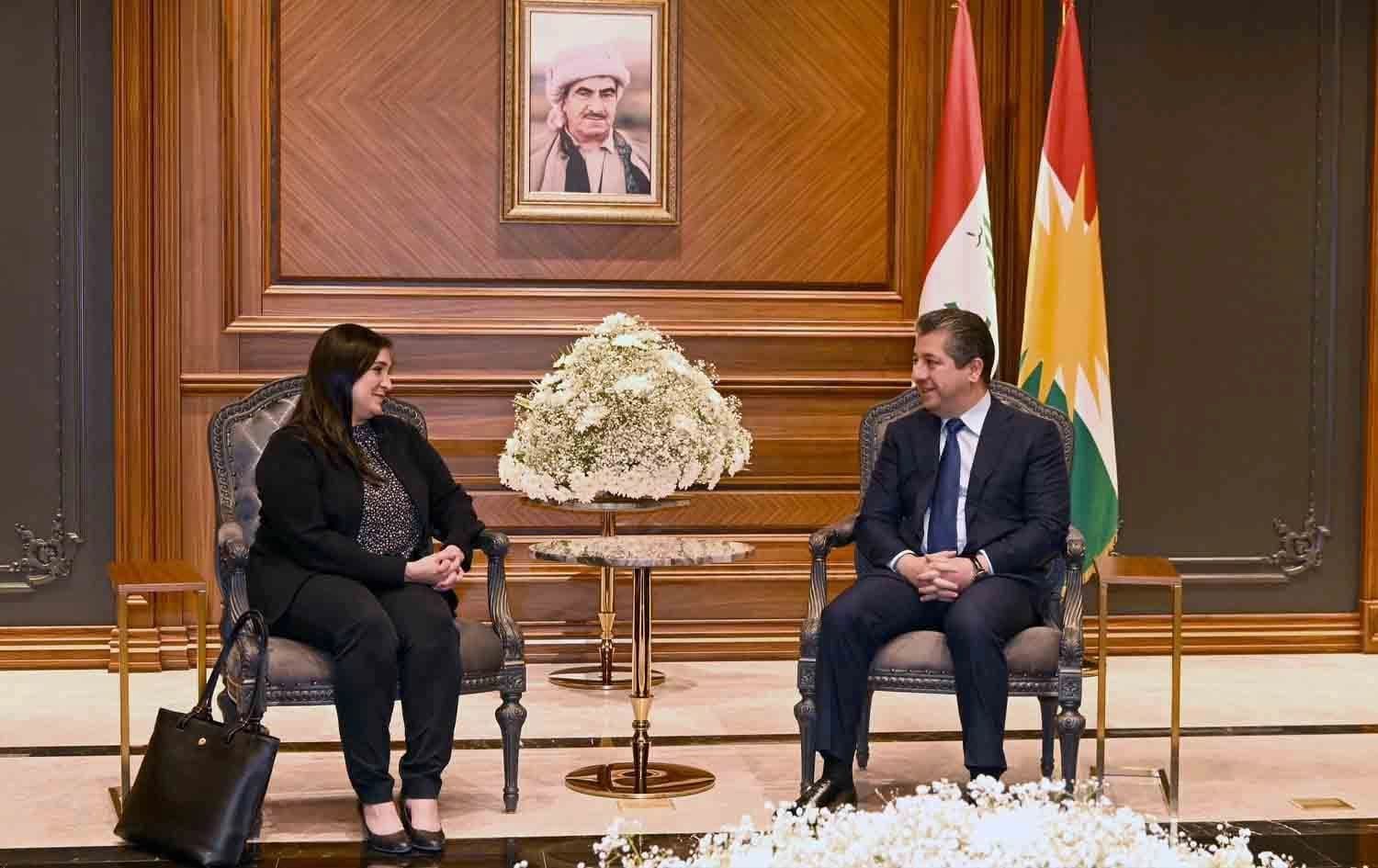 اجتماع رئيس حكومة إقليم كوردستان مسرور بارزاني ووفد أميركي