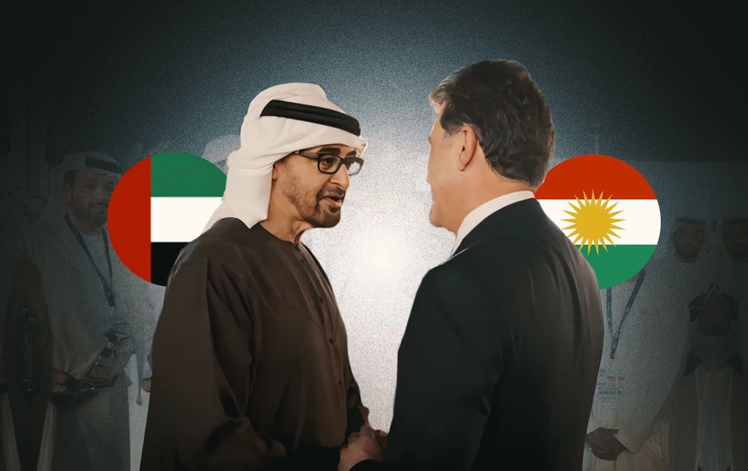 استقبال محمد بن زايد لرئيس إقليم كوردستان نيجيرفان بارزاني المشارك في حفل اليوم الوطني الإماراتي